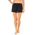 Plus Size Women's Wide-Band Swim Short by Swim 365 in Black (Size 26) Swimsuit Bottoms