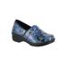 Women's Lyndee Slip-Ons by Easy Works by Easy Street® in Blue Pop Patent (Size 7 1/2 M)