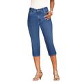 Plus Size Women's Invisible Stretch® Contour Capri Jean by Denim 24/7 in Medium Wash (Size 24 W) Jeans