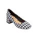 Wide Width Women's The Marisol Pump by Comfortview in Houndstooth (Size 9 1/2 W)