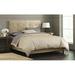 Corrigan Studio® Moats Solid Wood & Low Profile Standard Bed Wood & /Upholstered/Microfiber/Microsuede in Brown | 51 H x 74 W x 87 D in | Wayfair
