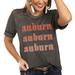 Women's Charcoal Auburn Tigers Better Than Basic Gameday Boyfriend T-Shirt