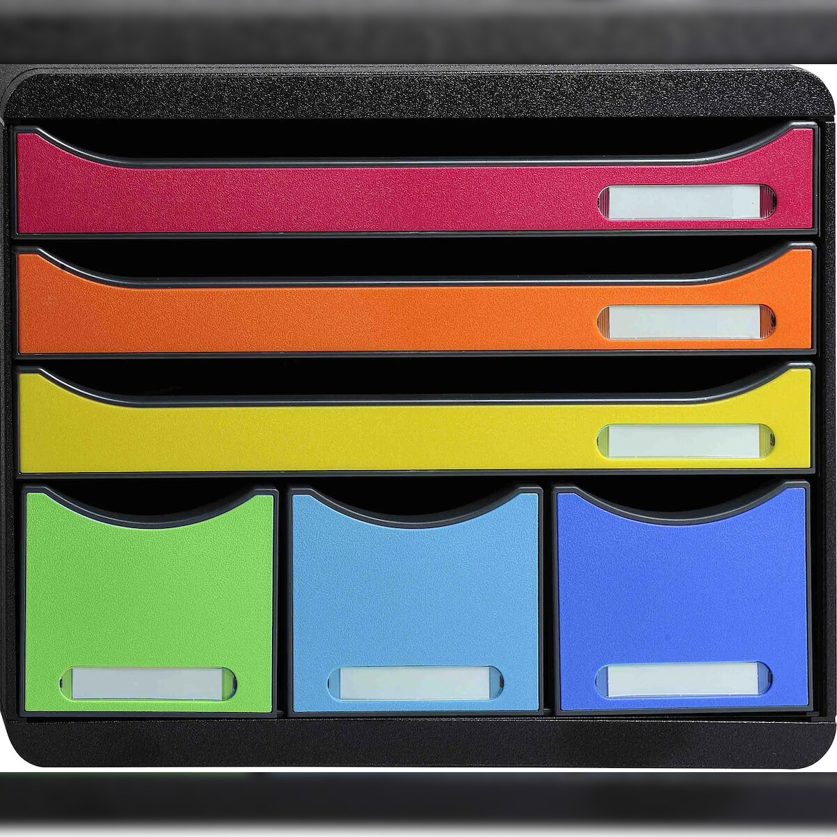 Exacompta 306798D 1x STORE-BOX MAXI 6 Schubladen Black Office schwarz/Harlekin/schwarz - Regenbogen Image