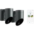 SOMFY 1870472 - 2 Outdoor Camera grises - Caméras de surveillance extérieures sans fil - Sirène 110