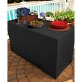 Fresh Ideas Table Cover for Folding Table by Levinsohn Textiles in Black (Size 4')