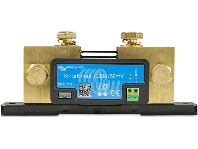 Victron Energy SmartShunt Bluetooth Smart Battery Shunt 1000 amps/ 50MV Black SHU050210050