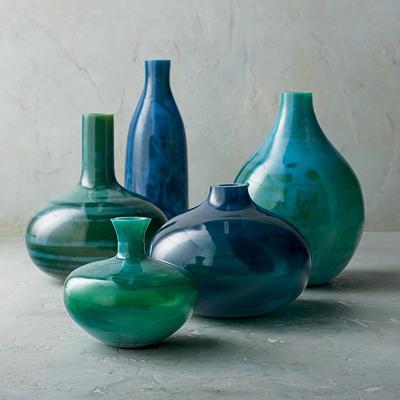 Marella Glass Vases - Blue, 9