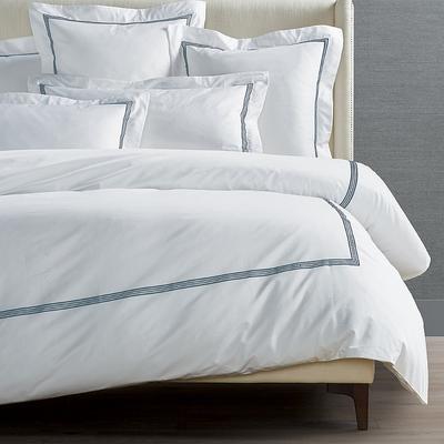 Ladder Stitch Bedding - White, White Sham, King White Sham - Frontgate Resort Collection™