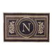 Wingate Monogrammed Door Mat - Black, 24" x 39", O - Frontgate