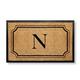 Pembrook Monogrammed Coco Door Mat - 36" x 72", N - Frontgate