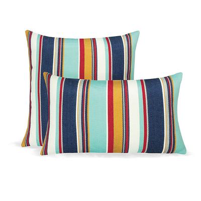 Sicily Stripe Indoor/Outdoor Pillow by Elaine Smith - 12" x 20" Lumbar - Frontgate
