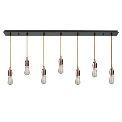 Innovations Lighting Bruno Marashlian Bare Bulb 48 Inch 7 Light Linear Suspension Light - 127BK-10CR-3AC