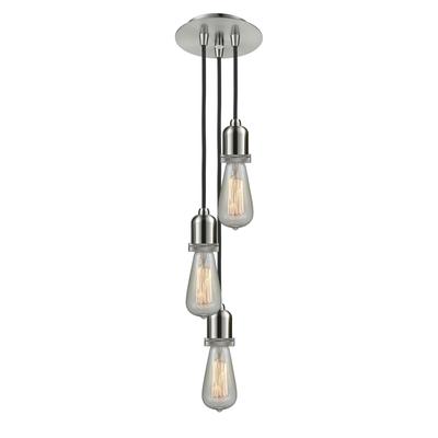 Innovations Lighting Bruno Marashlian Bare Bulb 6 Inch 3 Light Multi Light Pendant - 103SN-10BK-0SN