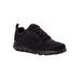 Wide Width Women's Travelactiv Walking Shoe Sneaker by Propet in All Black (Size 7 W)