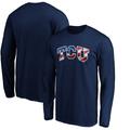 Men's Fanatics Branded Navy TCU Horned Frogs Banner Wave Long Sleeve T-Shirt