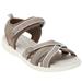 Extra Wide Width Women's The Annora Water Friendly Sandal by Comfortview in Dark Tan (Size 10 WW)