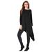 Plus Size Women's Asymmetric Ultra Femme Tunic by Roaman's in Black (Size 12) Long Shirt