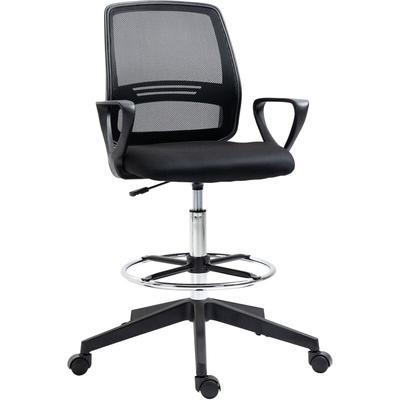 Vinsetto - Arbeitsstuhl Ergonomischer Drehstuhl Bürostuhl höhenverstellbare Stehhilfe mit Fußstütze Image