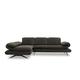 DOMO. Collection Milano Ecksofa | Sofa mit Armlehn- und Rückenfunktion in L-Form, Polsterecke Eckgarnitur, anthrazit, 269x172x83 cm