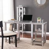 Wedlyn Mirrored Desk by SEI Furniture in Silver