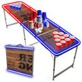 Official LED Light Beer Pong Full Set | 1 Bright Beer Pong Table + 120 Cups (60 Blue & 60 Red) + 6 Balls | Complete Pack | Premium Quality | Official Table | Scratchproof | OriginalCup®