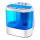 CheungLee Mini Twin Tub Washing Machine (3.6KG Washing + 2KG Drying) Portable Washer Spin Dryer Compact 120W (blue)