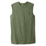 Men's Big & Tall Boulder Creek® Heavyweight Pocket Muscle Tee by Boulder Creek in Heather Moss (Size 4XL) Shirt
