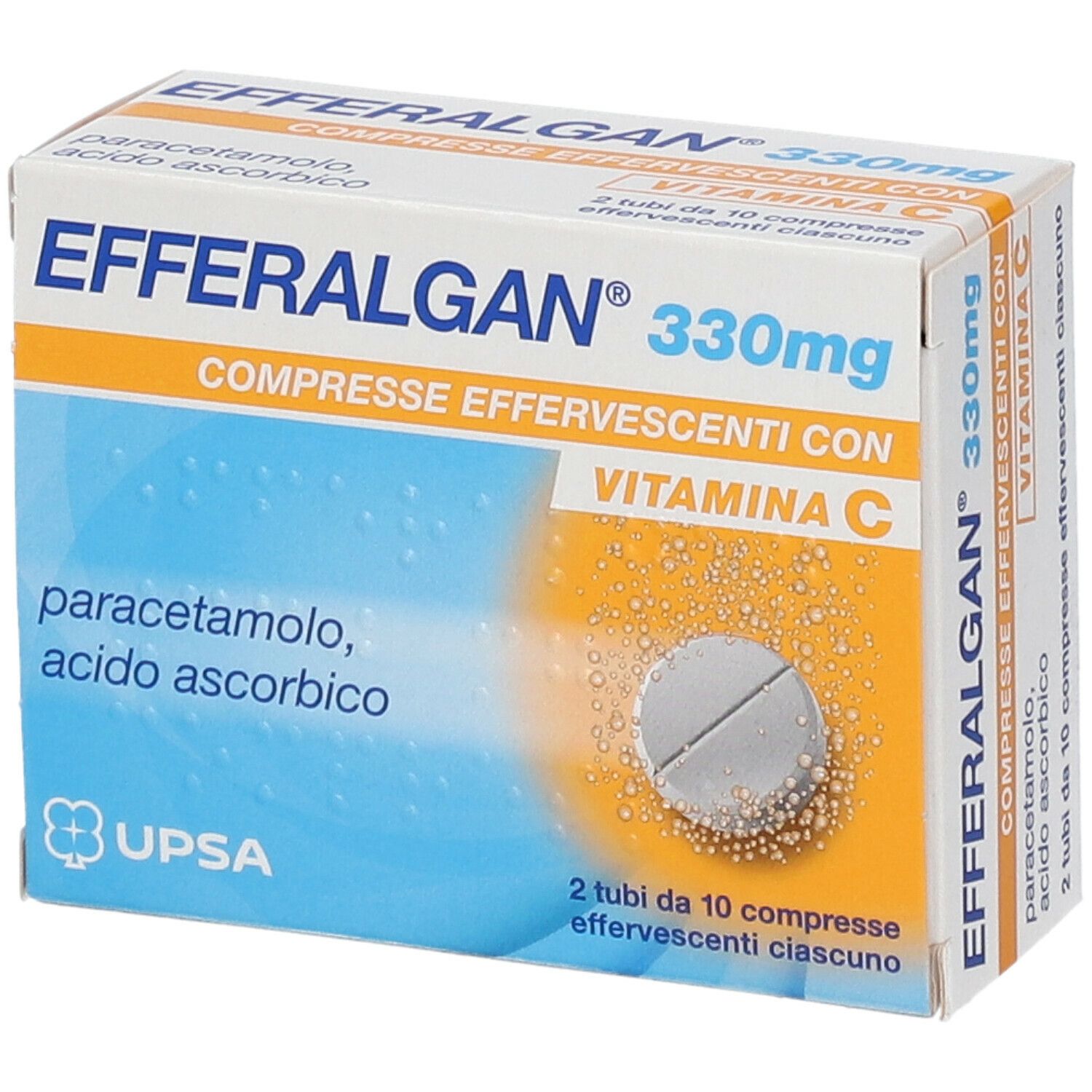 EFFERALGAN 330 mg 20 compresse effervescenti con Vitamina C pz Compres