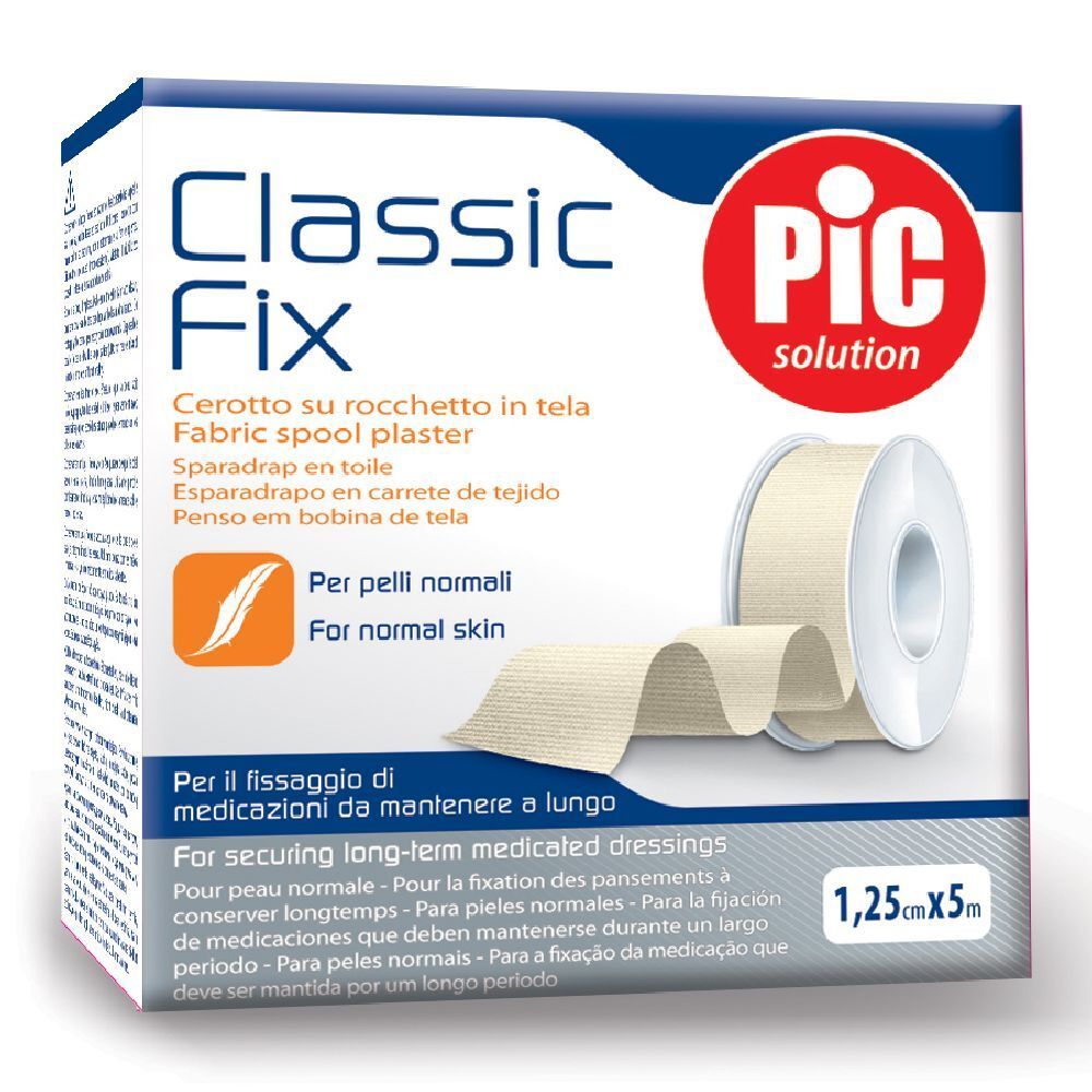 Pic Solution Classic Fix Cerotto in tela bianco 2,5 cm x 5 m 1 pz
