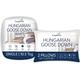 Snuggledown Hungarian Goose Down Single Duvet - 10.5 Tog All Year Round Premium Quilt Ideal for Summer & Winter, 2 Soft Pillows - Jacquard Cotton Cover, Machine Washable, Size (135cm x 200cm)