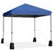 Costway 8’x8' Outdoor Pop up Canopy Tent w/Roller Bag-Blue