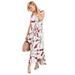 Plus Size Women's Tie-Front Maxi Dress by ellos in White Red Print (Size 14)