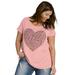 Plus Size Women's Love Ellos Graphic Tee by ellos in Rose Blush Heart (Size 3X)