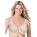 Plus Size Women's Embroidered Front-Close Underwire Bra by Amoureuse in Ivory Sparkling Champagne (Size 40 C)