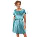 Plus Size Women's Knit Drawstring Dress by ellos in Exotic Peacock Stripe (Size 26/28)