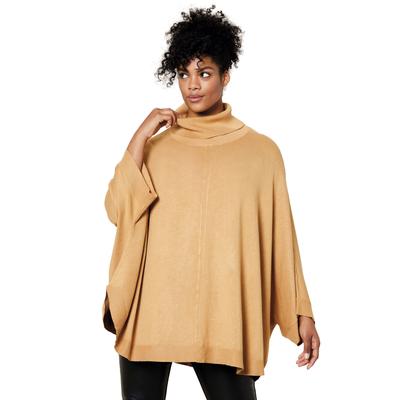 Plus Size Women's Turtleneck Poncho Sweater by ell...