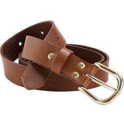 Women's Leather Belt by ellos in Pecan Brown (Size 18/20)