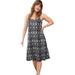 Plus Size Women's Knit Tank dress by ellos in Black Grey Print (Size M)