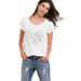 Plus Size Women's Graphic Scoop Neck Tee by ellos in White Heart (Size 18/20)