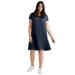 Plus Size Women's A-Line Tee Dress by ellos in Navy (Size 10/12)