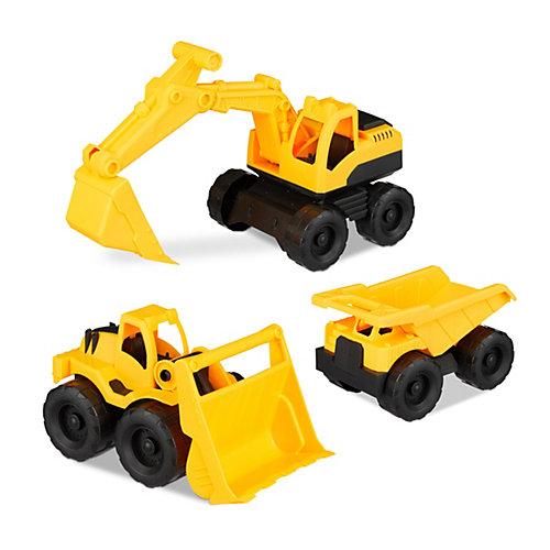Spielzeug Baustellenfahrzeuge 3er Set schwarz-kombi