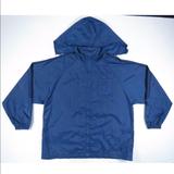 Adidas Jackets & Coats | 90s Adidas Hooded 3 Stripes Full Zip Windbreaker Jacket | Color: Blue | Size: Xxl