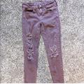American Eagle Outfitters Pants & Jumpsuits | American Eagle Distressed Jeggings | Color: Gray/Purple | Size: 6