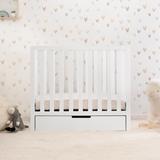 Carter's by DaVinci Colby 4-in-1 Mini Convertible Crib w/ Storage Wood in White/Brown | 34.6 H x 38 W in | Wayfair F11981W