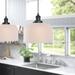 Three Posts™ Clarkshire 1 - Light Single Dome Pendant Glass in White/Black | 8 H x 12 W x 12 D in | Wayfair D97BB320405B434FBB3E72E680AEEA3C