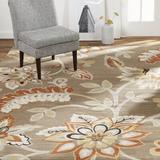 Brown 79 x 0.55 in Area Rug - Andover Mills™ Mountview Floral Taupe Rug Polypropylene | 79 W x 0.55 D in | Wayfair ANDO1076 27765940