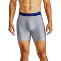 Under Armour Herren Tech 6in 2 Pack, schnelltrocknende Boxershorts, komfortable Unterwäsche mit enganliegendem Schnitt im 2er-Pack