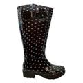 Wide Wellies Wide Leg Wellies | Shaft Width XL | Black Polka Size 4 | Wide Fit Wellies Women | Wide Fit Boots Womens | Wide Fit Wellingtons | Wide Calf Wellies | Wide Calf Wellies Ladies