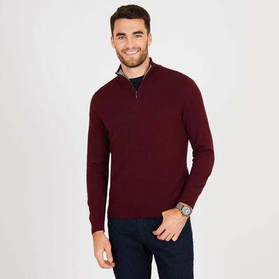 Nautica Men's Big & Tall Quarter-Zip Mock-Neck Swe...