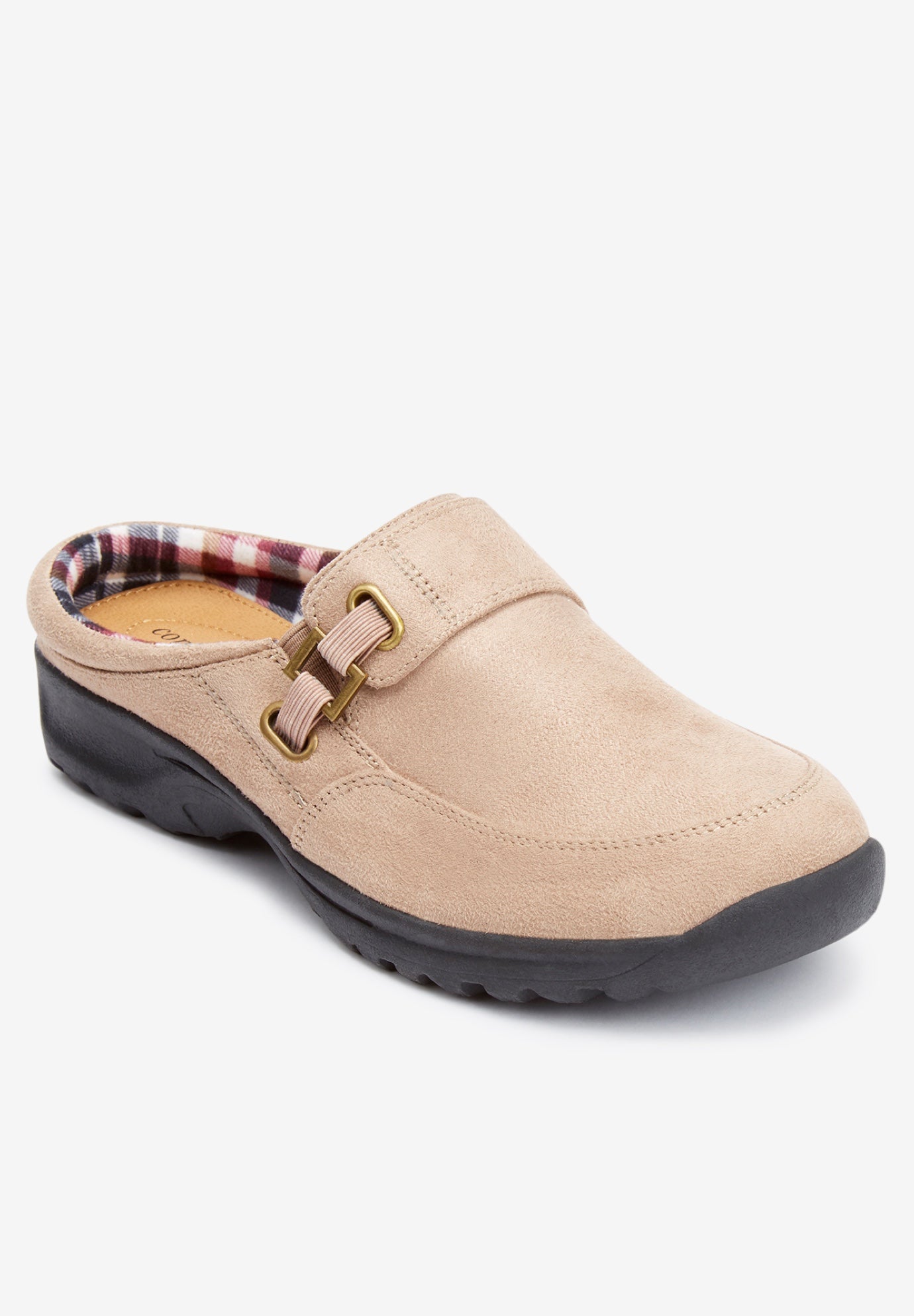 Wide Width Women's The Joy Slip On Mule by Comfortview in Dark Taupe (Size 11 W)